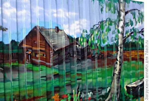 Рисуем на заборе - как украсить забор из профнастила