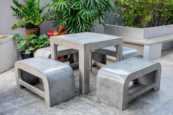 Необычная дачная мебель своими руками: используем природный камень, бетон и дёрн