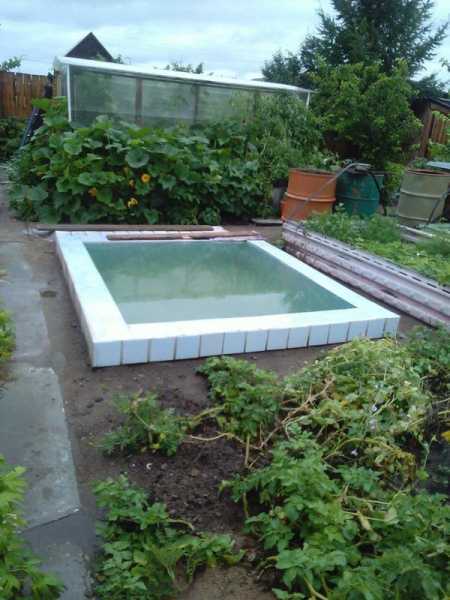 Наш любимый собственный бассейн на даче, выстроенный в 2016 году