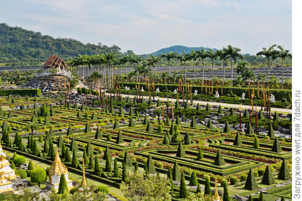 Чарующие виды ландшафтного сада Нонг Нуч в Паттайе, Таиланд